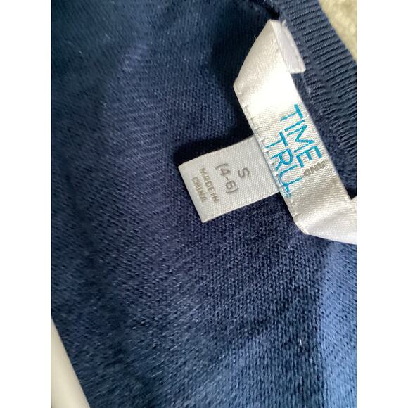 Time and Tru Women's Navy Blue Crew Neck Cardigan Size S - Picture 3 of 3